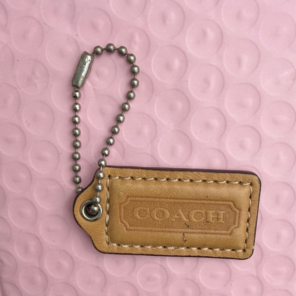 Coach Hangtag Coach Keychain with Silver Ball Chain coach accessories